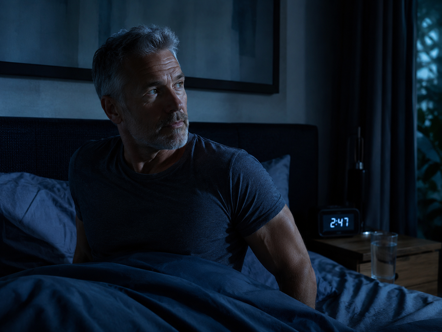 Man waking up hot at night