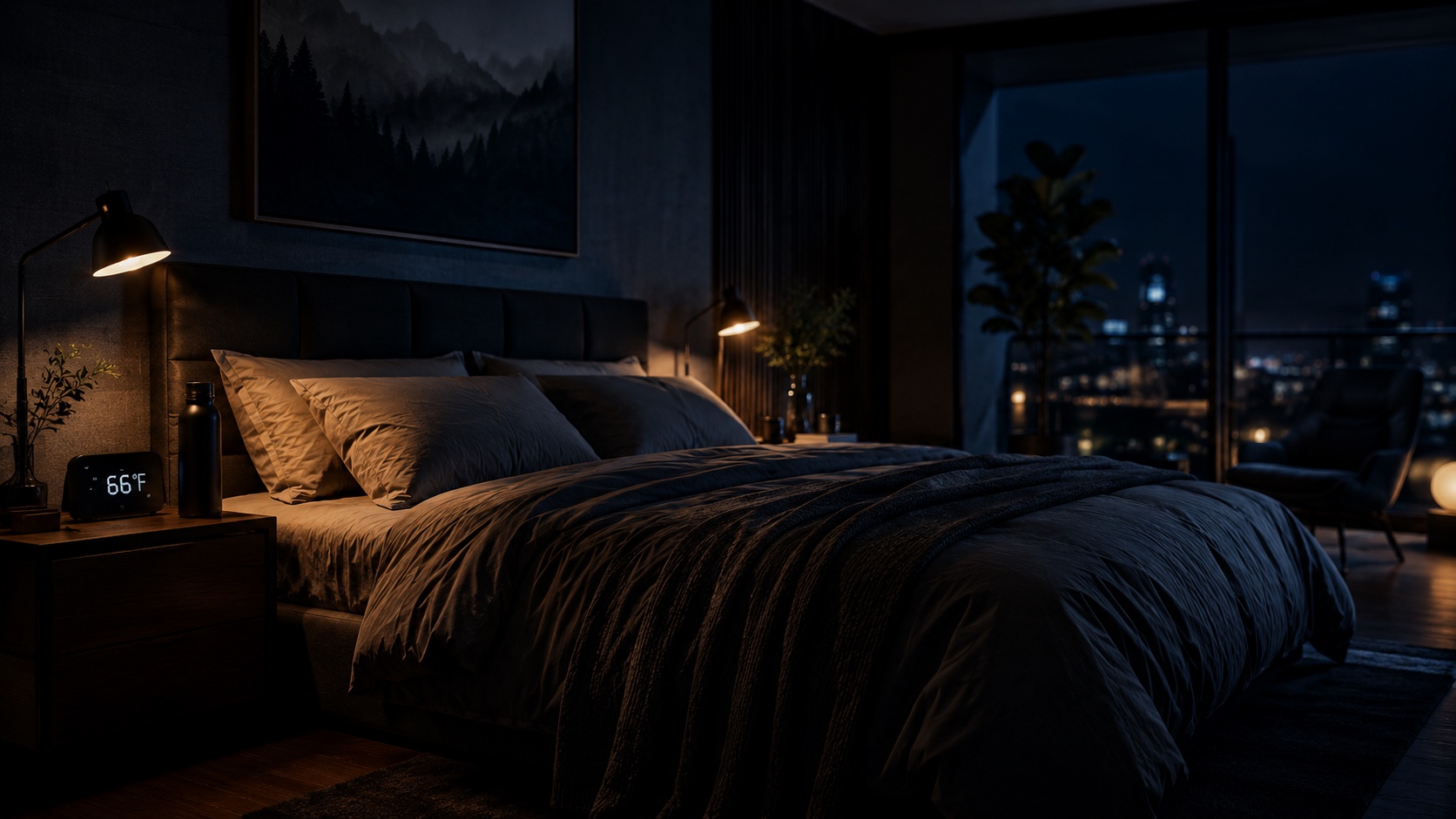 Cool luxury bedroom designed for better sleep